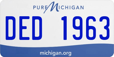 MI license plate DED1963