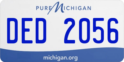 MI license plate DED2056