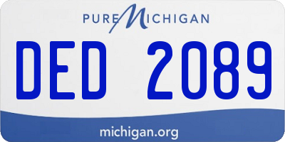 MI license plate DED2089