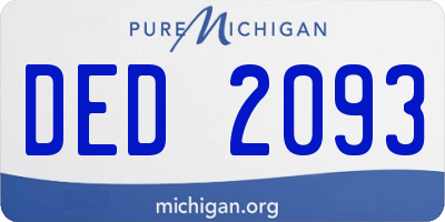 MI license plate DED2093