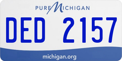 MI license plate DED2157