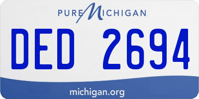 MI license plate DED2694