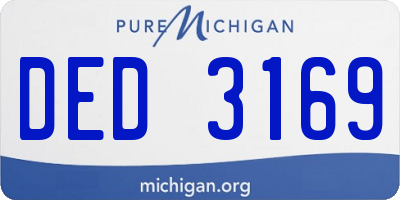 MI license plate DED3169