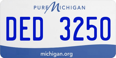 MI license plate DED3250