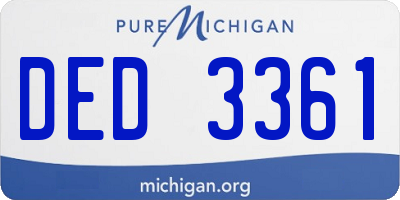 MI license plate DED3361