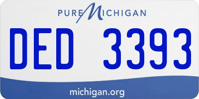 MI license plate DED3393