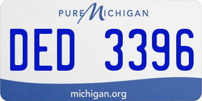 MI license plate DED3396