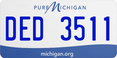 MI license plate DED3511