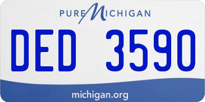 MI license plate DED3590