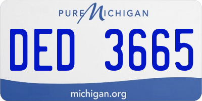 MI license plate DED3665