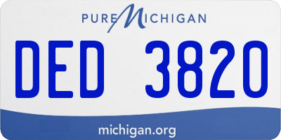MI license plate DED3820