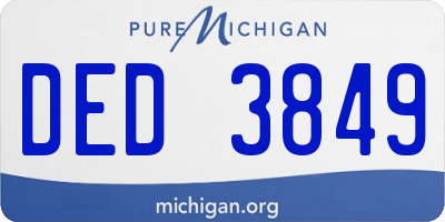 MI license plate DED3849
