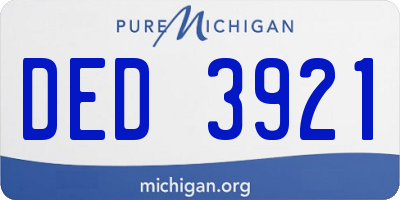 MI license plate DED3921