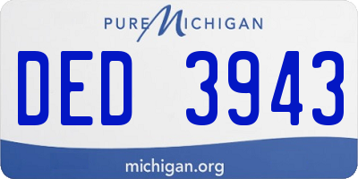 MI license plate DED3943
