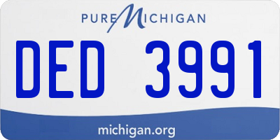 MI license plate DED3991