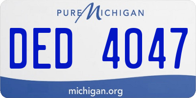MI license plate DED4047