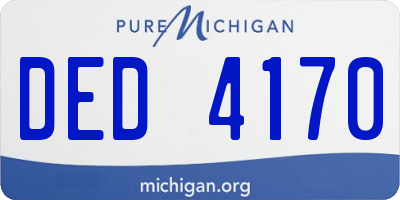 MI license plate DED4170