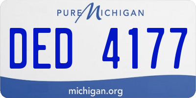 MI license plate DED4177