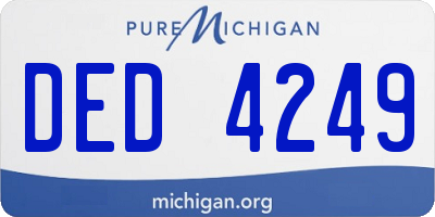 MI license plate DED4249
