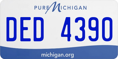 MI license plate DED4390