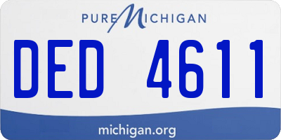 MI license plate DED4611