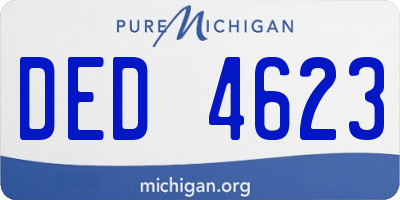 MI license plate DED4623
