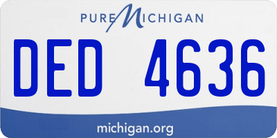 MI license plate DED4636
