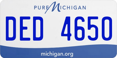 MI license plate DED4650
