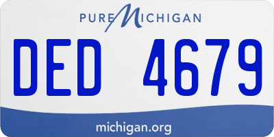 MI license plate DED4679