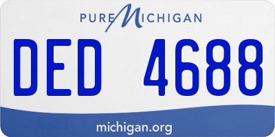 MI license plate DED4688