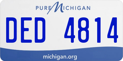 MI license plate DED4814