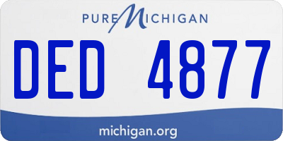 MI license plate DED4877