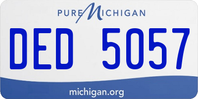 MI license plate DED5057