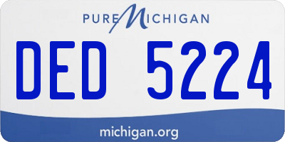 MI license plate DED5224