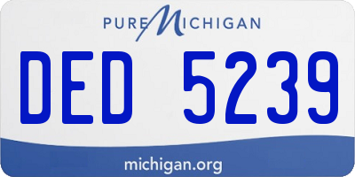 MI license plate DED5239