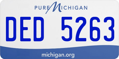 MI license plate DED5263