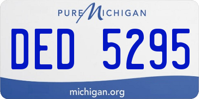 MI license plate DED5295