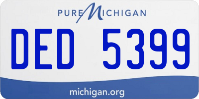 MI license plate DED5399