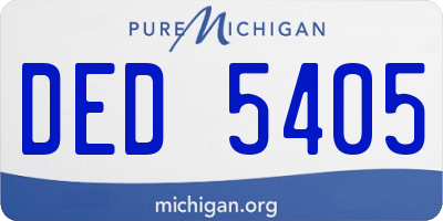 MI license plate DED5405