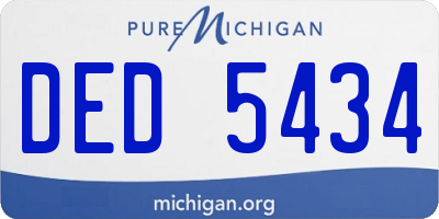 MI license plate DED5434