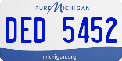 MI license plate DED5452