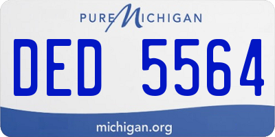 MI license plate DED5564