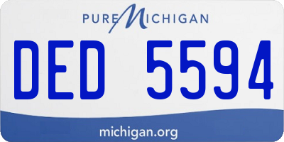 MI license plate DED5594