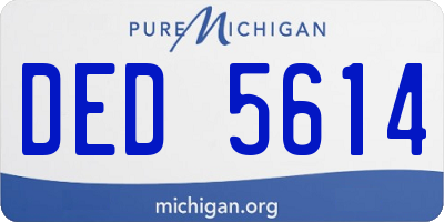 MI license plate DED5614