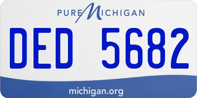 MI license plate DED5682