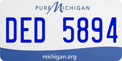 MI license plate DED5894