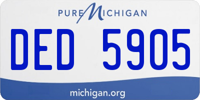 MI license plate DED5905