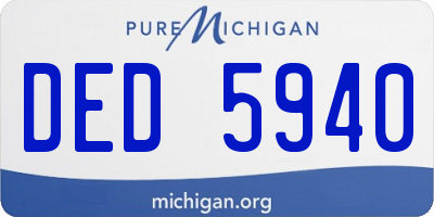 MI license plate DED5940