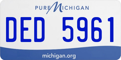 MI license plate DED5961