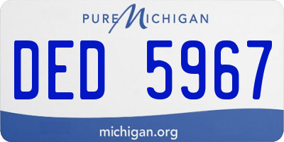 MI license plate DED5967